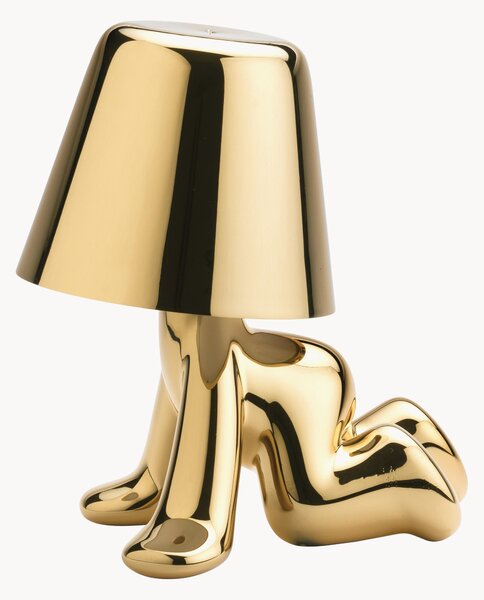 Malá přenosná stolní LED lampa Golden Brothers Ron, stmívatelná