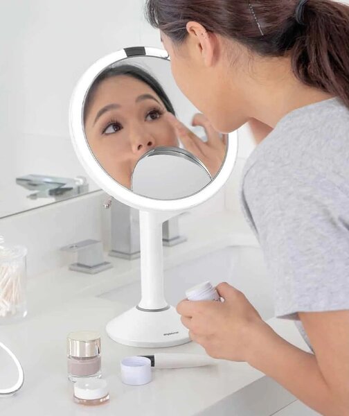 Kosmetické zvětšovací zrcadlo s osvětlením (5x) ø 20 cm Sensor Trio – simplehuman