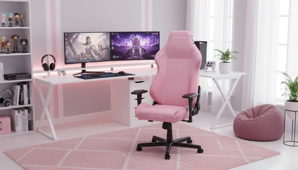 Herní židle DXRacer DRIFTING - růžová látka