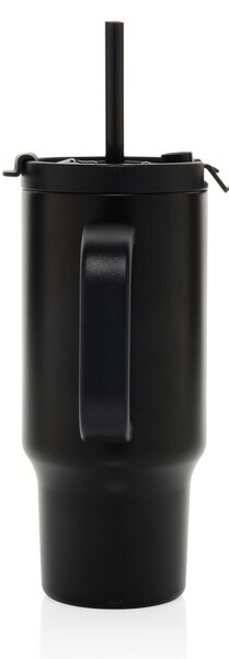 Uzavíratelný nerez termohrnek s brčkem, 480ml, XD Design, černý