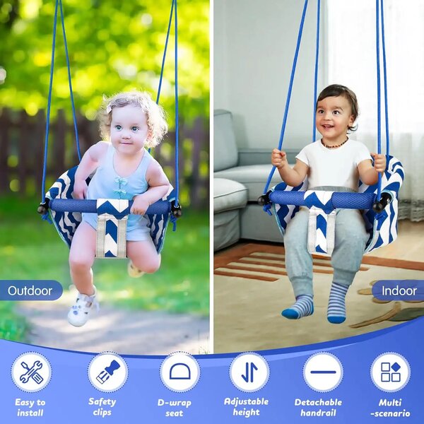 Swingjoy™ Závěsná Dětská Houpačka S Napínací Tyčí