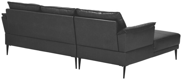 ROHOVÁ SEDAČKA, kůže, černá Livetastic - Sedací soupravy, Online Only