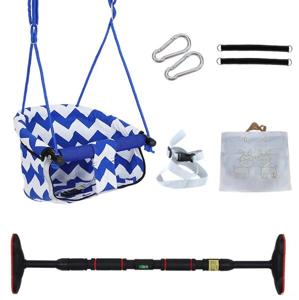 Swingjoy™ Závěsná Dětská Houpačka S Napínací Tyčí