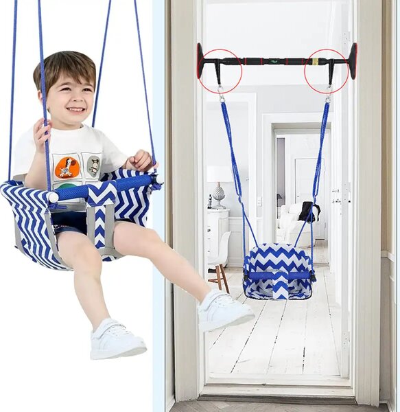Swingjoy™ Závěsná Dětská Houpačka S Napínací Tyčí