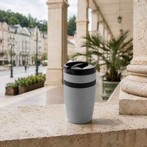 Termohrnek do kávovaru Sierra, 280 ml, XD Design, stříbrný