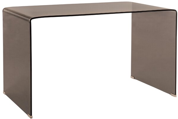 -25 % Dny MOMENTI– Bizzotto Hnědý skleněný pracovní stůl Iride 126 x 70 cm