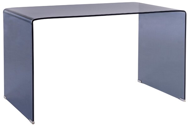 -25 % Dny MOMENTI– Bizzotto Modrý skleněný pracovní stůl Iride 126 x 70 cm