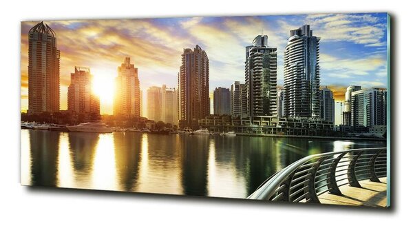 Moderní skleněný obraz z fotografie Dubai západ slunce osh-86065088