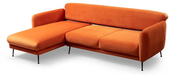 Hanah Home Rohová sedací souprava Sevilla 270 cm oranžová levá