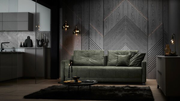 ROZKLÁDACÍ POHOVKA, textil, tmavě zelená Dieter Knoll - Rozkládací sedačky