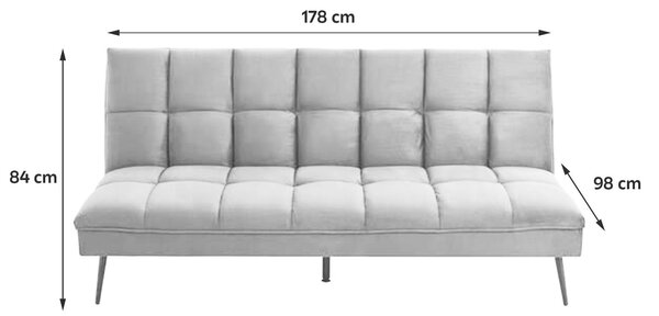 ROZKLÁDACÍ POHOVKA, textil, šedá MID.YOU - Rozkládací pohovky, Online Only