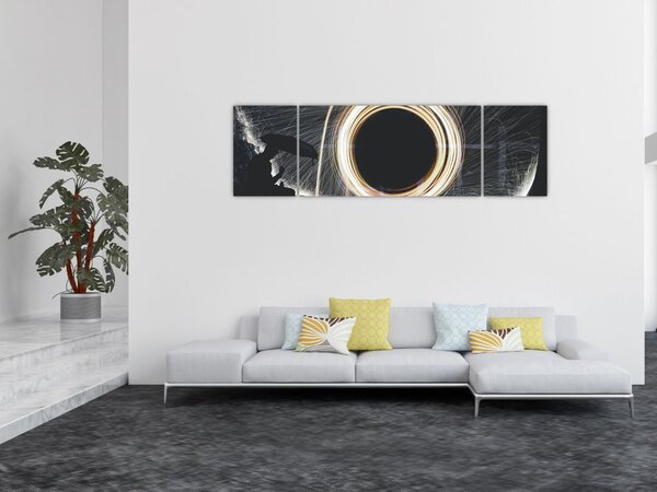 Obraz - Světelná show v dešti (170x50 cm)