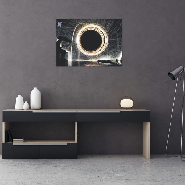 Obraz - Světelná show v dešti (70x50 cm)