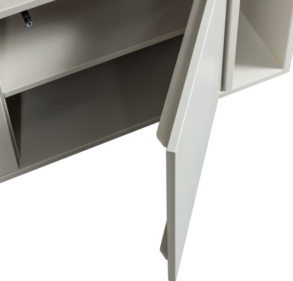 -25 % Dny MOMENTI– WOOOD Béžový dřevěný TV stolek Settle Down 108 x 44 cm
