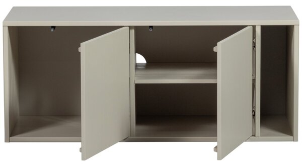 -25 % Dny MOMENTI– WOOOD Béžový dřevěný TV stolek Settle Down 108 x 44 cm