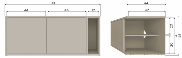 -25 % Dny MOMENTI– WOOOD Béžový dřevěný TV stolek Settle Down 108 x 44 cm