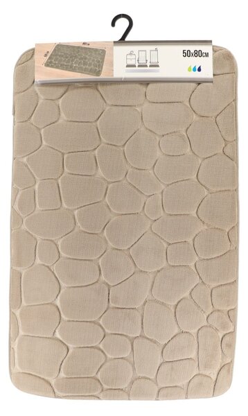 Předložka do koupelny Stones, 50x80 cm, béžová BS