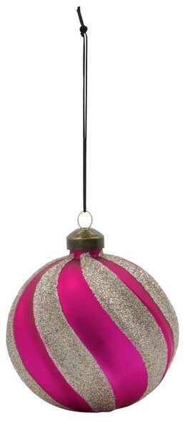 Skleněná vánoční ozdoba Chun Pink/Gold – set 4 ks