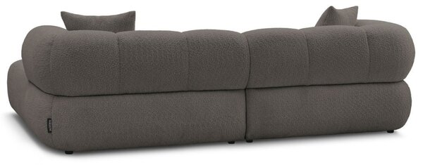 -25 % Dny MOMENTI– Bobochic Paris Hnědá bouclé rohová pohovka Pamira 253 cm, pravá