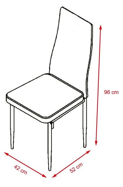 Jídelní set pro 4 osoby AXIS, černá