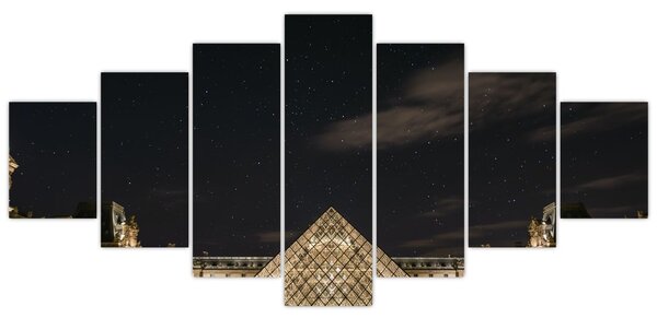 Obraz - Louvre v noci (210x100 cm)