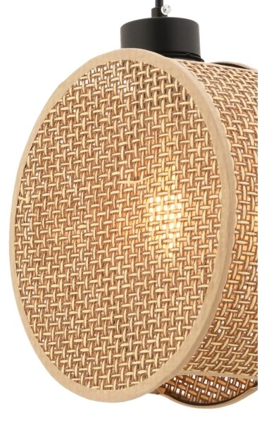 Lustr na lanku DRUM 1xE27/60W/230V hnědá