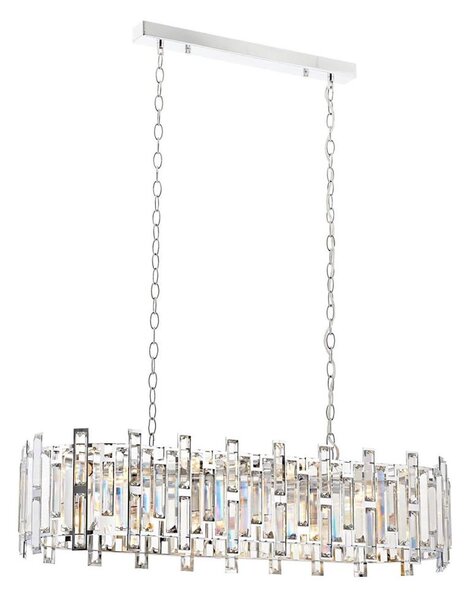 Lustr na řetězu CRYSTALLINE 13xE14/40W/230V lesklý chrom