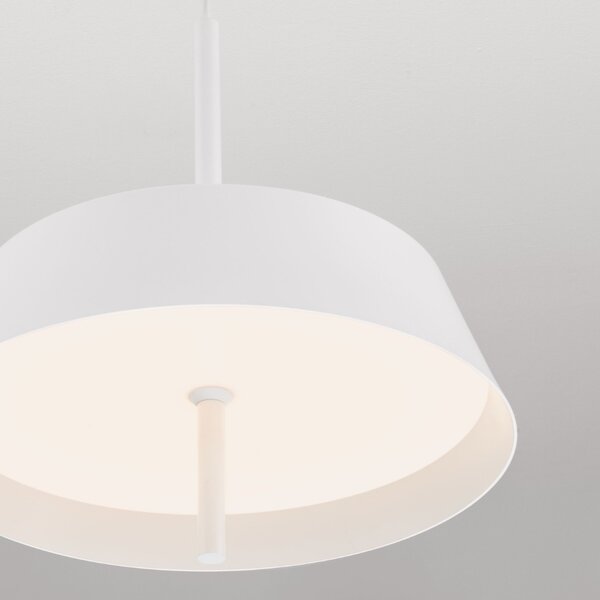 Nova Luce Bílé kovové závěsné LED světlo Velio 35 cm
