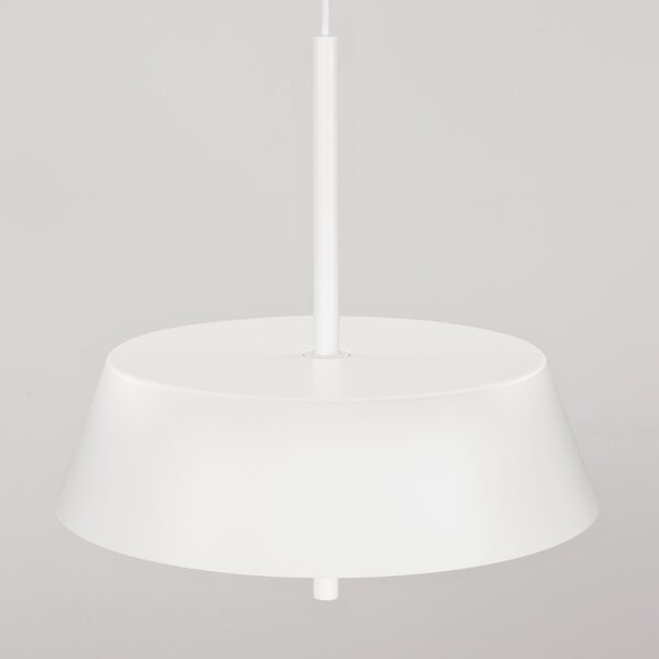 Nova Luce Bílé kovové závěsné LED světlo Velio 35 cm