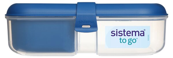 Sistema Svačinový box Ribbon To Go s vložkou bez kelímku 1,1l Barva: ocean blue