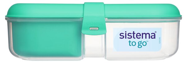 Sistema Svačinový box Ribbon To Go s vložkou bez kelímku 1,1l Barva: ocean blue