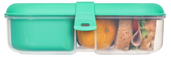 Sistema Svačinový box Ribbon To Go s vložkou bez kelímku 1,1l Barva: ocean blue