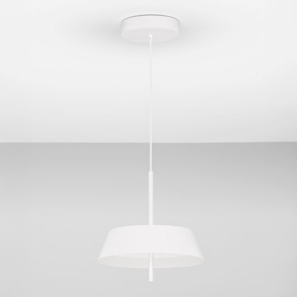 Nova Luce Bílé kovové závěsné LED světlo Velio 35 cm