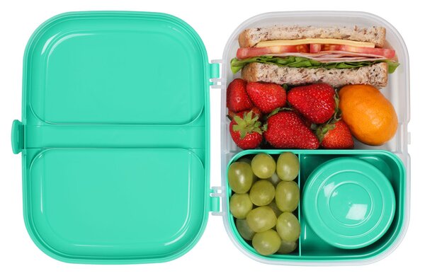 Sistema Krabička na svačinu Ribbon To Go s vložkou a kelímkem 1,1l Barva: minty teal