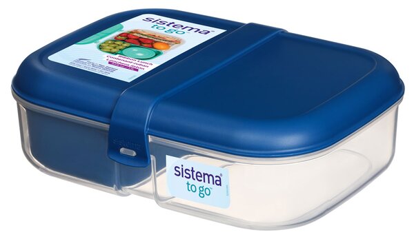 Sistema Svačinový box Ribbon To Go s vložkou bez kelímku 1,1l Barva: ocean blue