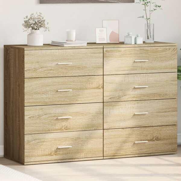Příborníky 2 ks dub sonoma 60 x 39 x 80 cm kompozitní dřevo 3276625