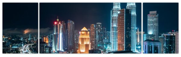 Obraz - Noc v Kuala Lumpur (170x50 cm)