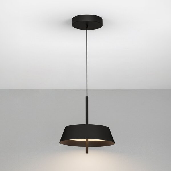 Nova Luce Černé kovové závěsné LED světlo Velio 35 cm