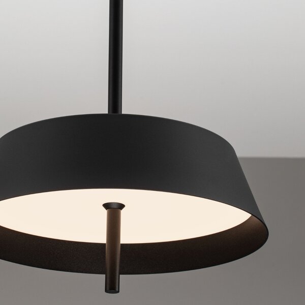 Nova Luce Černé kovové závěsné LED světlo Velio 35 cm