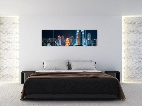 Obraz - Noc v Kuala Lumpur (170x50 cm)