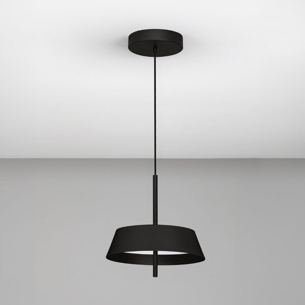 Nova Luce Černé kovové závěsné LED světlo Velio 35 cm