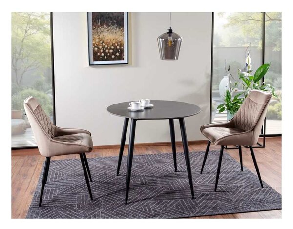 Jídelní stůl Rion - průměr 90 cm, černá