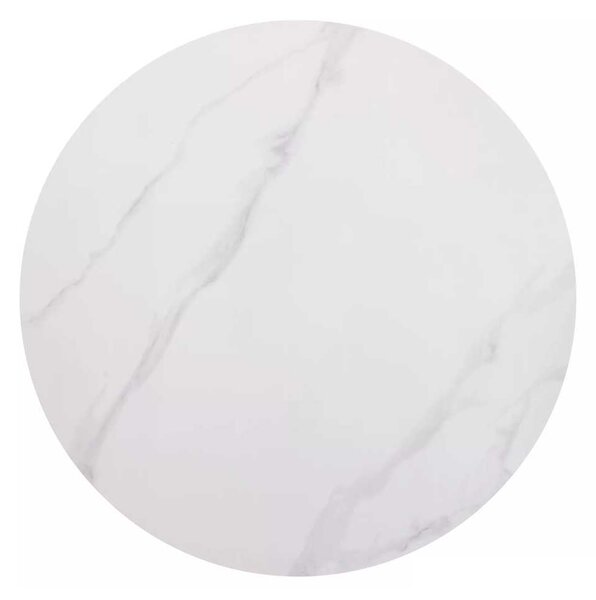 Jídelní stůl Rion - průměr 90 cm, mramor / černá