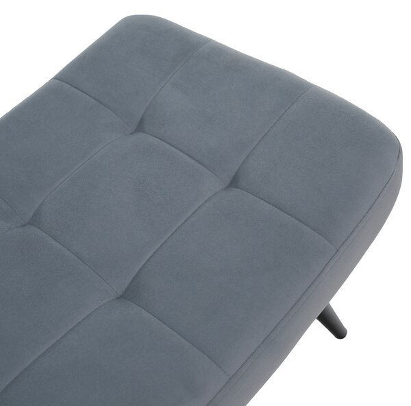 KONDELA Křeslo s podnoží, šedá Velvet látka/černá, HABEN