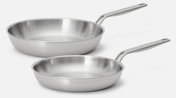 Fabini Sada pánví Lucca 4.0 Pro, ø 26 cm + ø 30 cm, 2 díly - Nerezové beznýtové pánve z vícevrstvé nerezové oceli