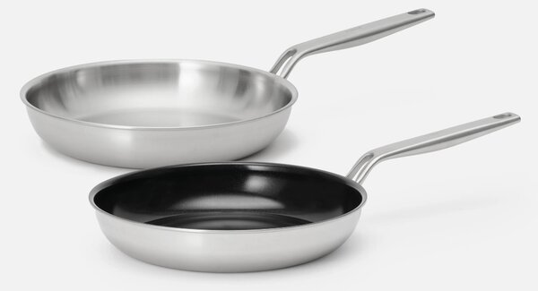 Fabini Sada pánví Lucca 4.0 Pro, ø 26 cm, 2 díly - Nerezová beznýtová pánev z vícevrstvé nerezové oceli + nepřilnavá nerezová beznýtová pánev s keramickým povrchem z vícevrstvé nerezové oceli