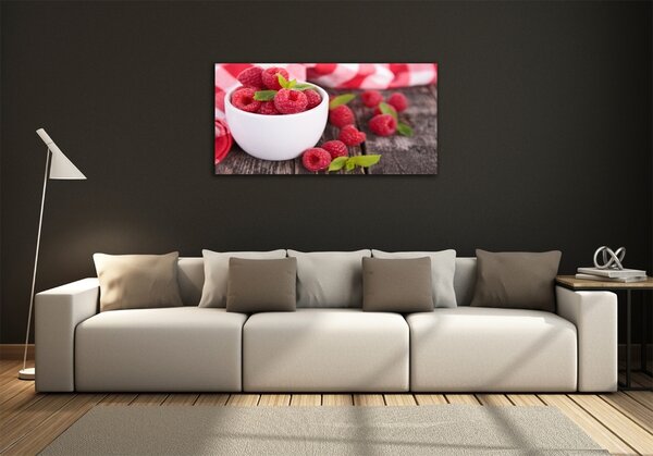 Fotoobraz na skle Maliny v misce osh-87146012