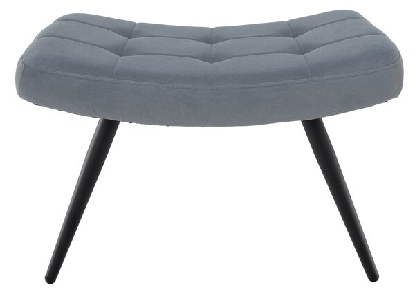 KONDELA Křeslo s podnoží, šedá Velvet látka/černá, HABEN