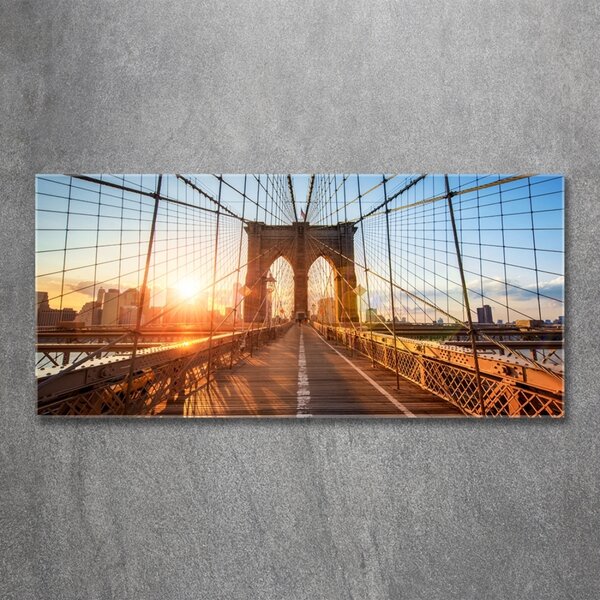 Moderní skleněný obraz z fotografie Brooklynský most osh-87335557