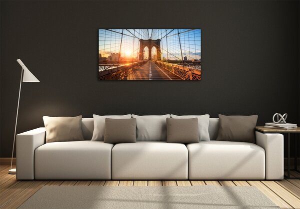 Moderní skleněný obraz z fotografie Brooklynský most osh-87335557